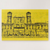 Geesthuizen en huizen en watertoren legpuzzel (Horizontaal)