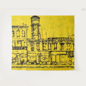 Geesthuizen en huizen en watertoren wandkleed (Voorkant (horizontaal))