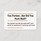 geestig slecht parkeren contactkaartje (Voorkant)