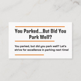 geestig slecht parkeren contactkaartje