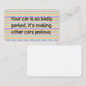 geestig slecht parkeren visitekaartje (Voorkant / Achterkant)