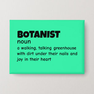 Geestige definitie van botanische expert button