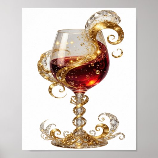 Geestige Goud ABSTRACTE KUNST Poster (Voorkant)