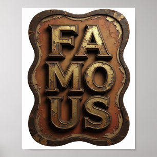 Geestige Goud FAMEUZE Grafisch ontwerp Poster