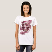 Geestige Gouden ABSTRACTE KUNST Statement Design T-shirt (Voorkant volledig)