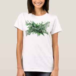 Geestige Groene ABSTRACTE KUNST Artistiek Motief T-shirt