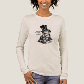 Geestige Heer Caricatuur Tri-Blend Shirt (Voorkant)