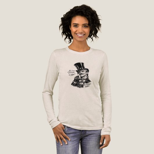 Geestige Heer Caricatuur Tri-Blend Shirt (Voorkant)