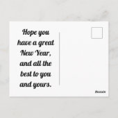 Geestige Nieuwjaarskaart Briefkaart (Achterkant)