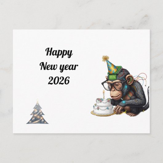 Geestige Nieuwjaarskaart Briefkaart (Voorkant)
