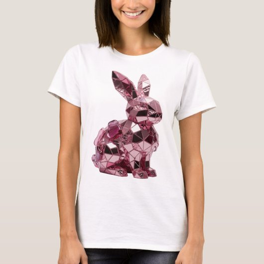 Geestige Roze ABSTRACTE KUNST Design T-shirt (Voorkant)
