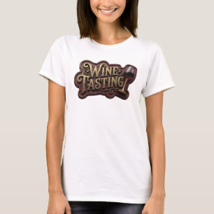 Geestige Roze WIJNPROEVERIJ Draagbare Kunst T-shirt