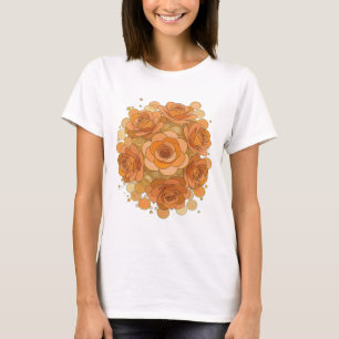 Geestige Sinaasappel SINAASAPPELROZEN EN GOUDEN ST T-shirt