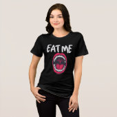 Geestige stedelijke stijl: Eat Me Tri-Blend Shirt (Voorkant volledig)