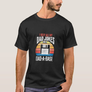 geestige vader grapt database grafische retro stij t-shirt