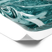 Geestige Zilveren ABSTRACTE KUNST Grafisch ontwerp Poster (Hoek)