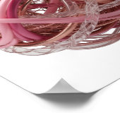 Geestige Zilveren ABSTRACTE KUNST Modern Design Poster (Hoek)