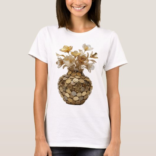 Geestige Zilveren ABSTRACTE KUNST Statement Design T-shirt (Voorkant)