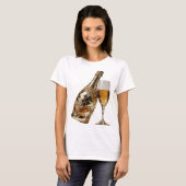 Geestige Zilveren ABSTRACTE KUNST Statement Design T-shirt (Voorkant volledig)