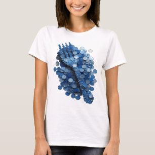 Geestige Zilveren DNA-DUBBELE HELIX Citaat Ontwerp T-shirt