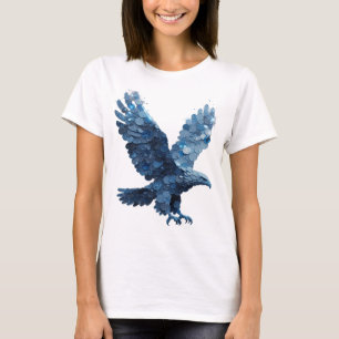 Geestige Zilveren WATER EAGLE Modern Design T-shirt