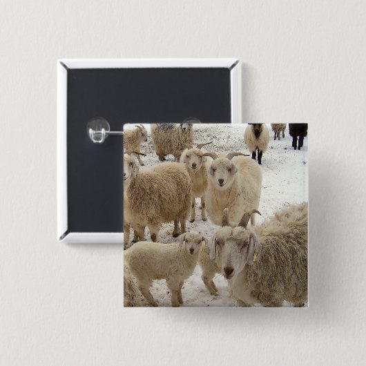 Geestkudde Vierkante Button 5,1 Cm (Voorkant /achterkant)
