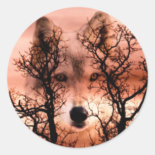 Geestwolf Ronde Sticker