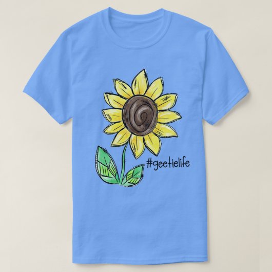  Geetie Life Sunshin Zonnebloem Happy Holida T-shirt (Design voorkant)