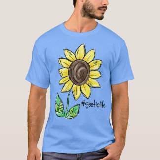  Geetie Life Sunshin Zonnebloem Happy Holida T-shirt