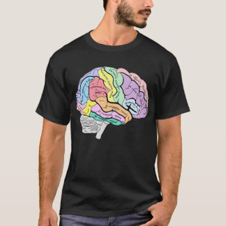 Geëtiketteerde herenanatomische schets van hersen  t-shirt