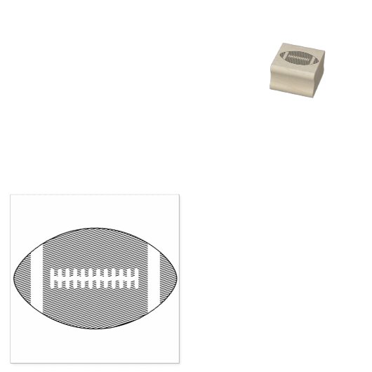 Geëtst football rubberstempel (Gestempeld)