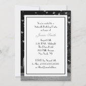 Geëtst NYC Skyline Zwart BG Wit Hart Zoet 16 V Kaart (Achterkant)