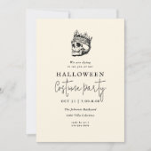 geëtst Skeleton King Halloween Party Kaart (Voorkant)