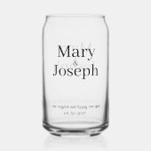  geëtst trouwglas gunst blikvorm glas (Voorkant)