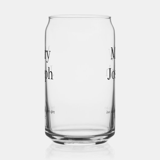  geëtst trouwglas gunst blikvorm glas (Links)