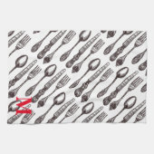 Geëtst  zilverwerk Classic Foodie INITIAAL Theedoek (Horizontaal)