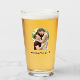 Geëtste Afbeelding Bier Mok Gepersonaliseerde foto Glas