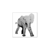 Geëtste Baby olifant Rubberstempel (Afrduk)