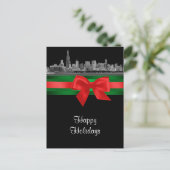 Geëtste BW Kerstmis van Chicago Horizon Vakantie 2 Feestdagenkaart (Staand voorkant)