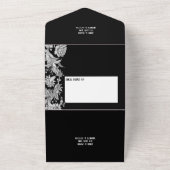 Geëtste Floral All-in-One All In One Uitnodiging (Buitenkant)