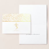 Geëtste Gouden Folie Ganesh Indiase Trouwkaarten Kaarten (Display)