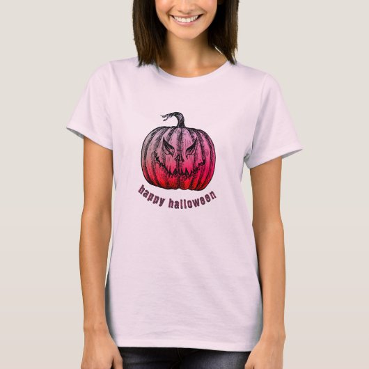 Geëtste Jack-o-lantern Halloween T-shirt (Voorkant)