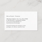 Geëtste stijl glas whisky | cocktailbar visitekaartje (Achterkant)