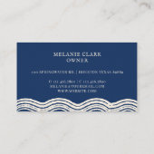  geëtste stijl vis, golven oceaan thema visitekaartje (Achterkant)