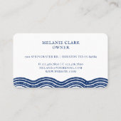 geëtste stijl vissen, golven oceaan thema wit visitekaartje (Achterkant)