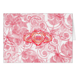 Geëtterd ontwerp van het hart boven rode spieren e