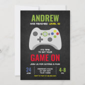 Geëvenaarde gamebeleving (Stijl 3) Uitnodiging fee (Voorkant)