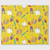 Geëvenaarde kunstenaars schilderen papier in de on (Vlak)