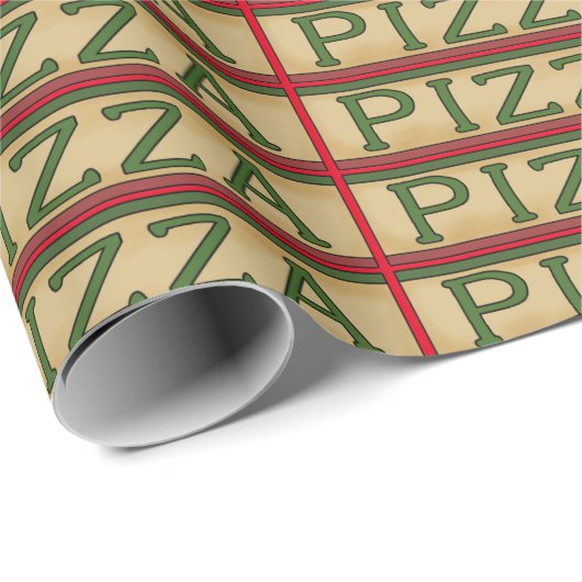 Geëvenaarde pizzakarapier cadeaupapier (Rol Hoek)