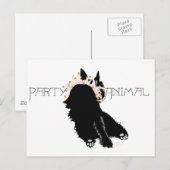 Geëxhaustd Scottie Party Animal Uitnodiging Briefkaart (Voorkant / Achterkant)